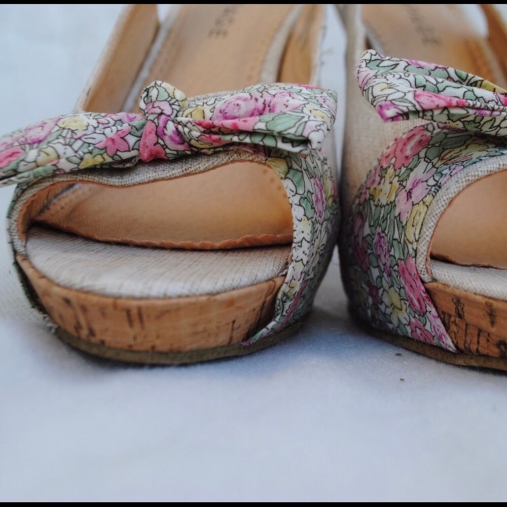 Rampage floral heels with bow
